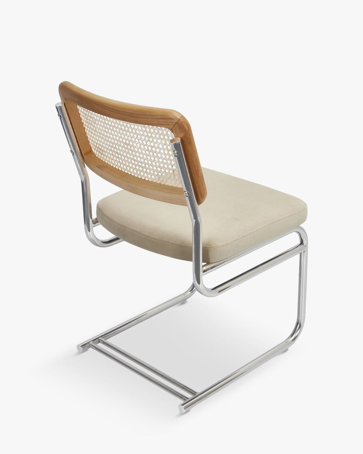 Chaise design Uberto - Cannage & Métal Chromé