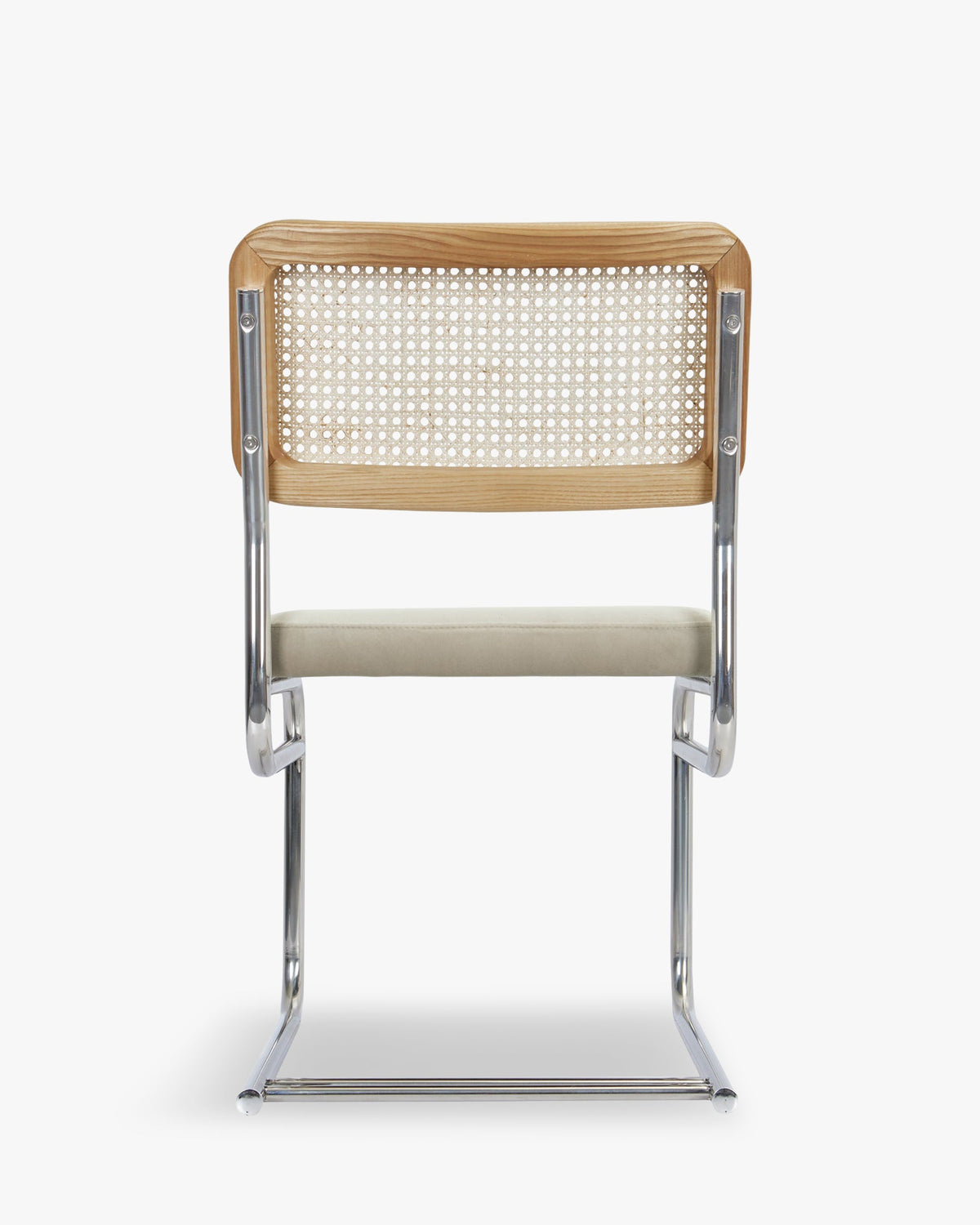 Chaise design Uberto - Cannage & Métal Chromé
