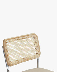 Chaise design Uberto - Cannage & Métal Chromé