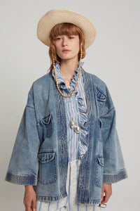 ZNOSTOCK_BLUE VESTE SISHI - Blue