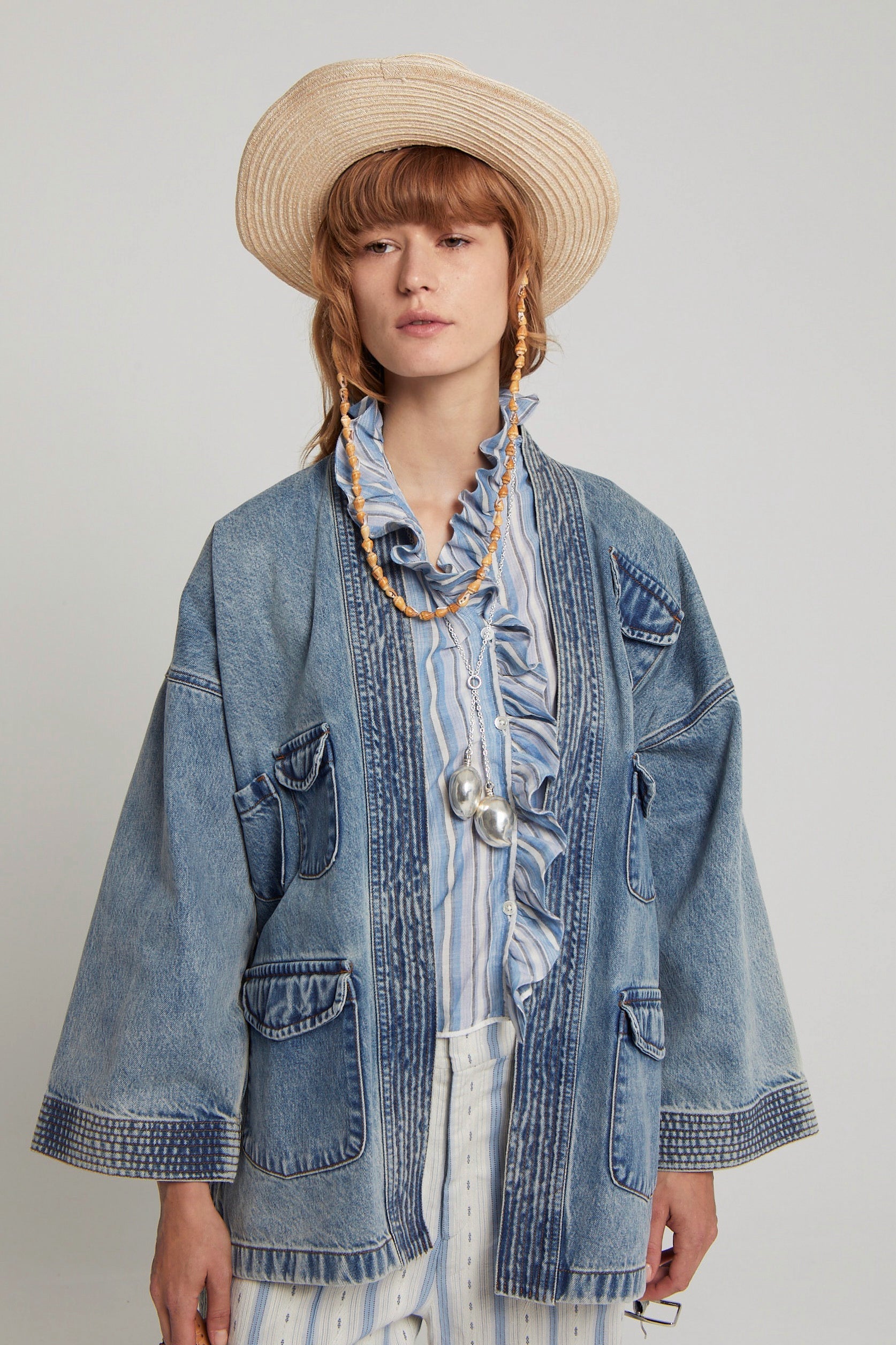 ZNOSTOCK_BLUE VESTE SISHI - Blue