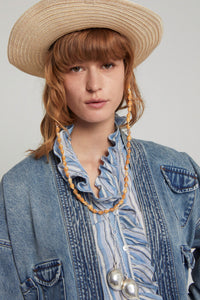 ZNOSTOCK_BLUE VESTE SISHI - Blue