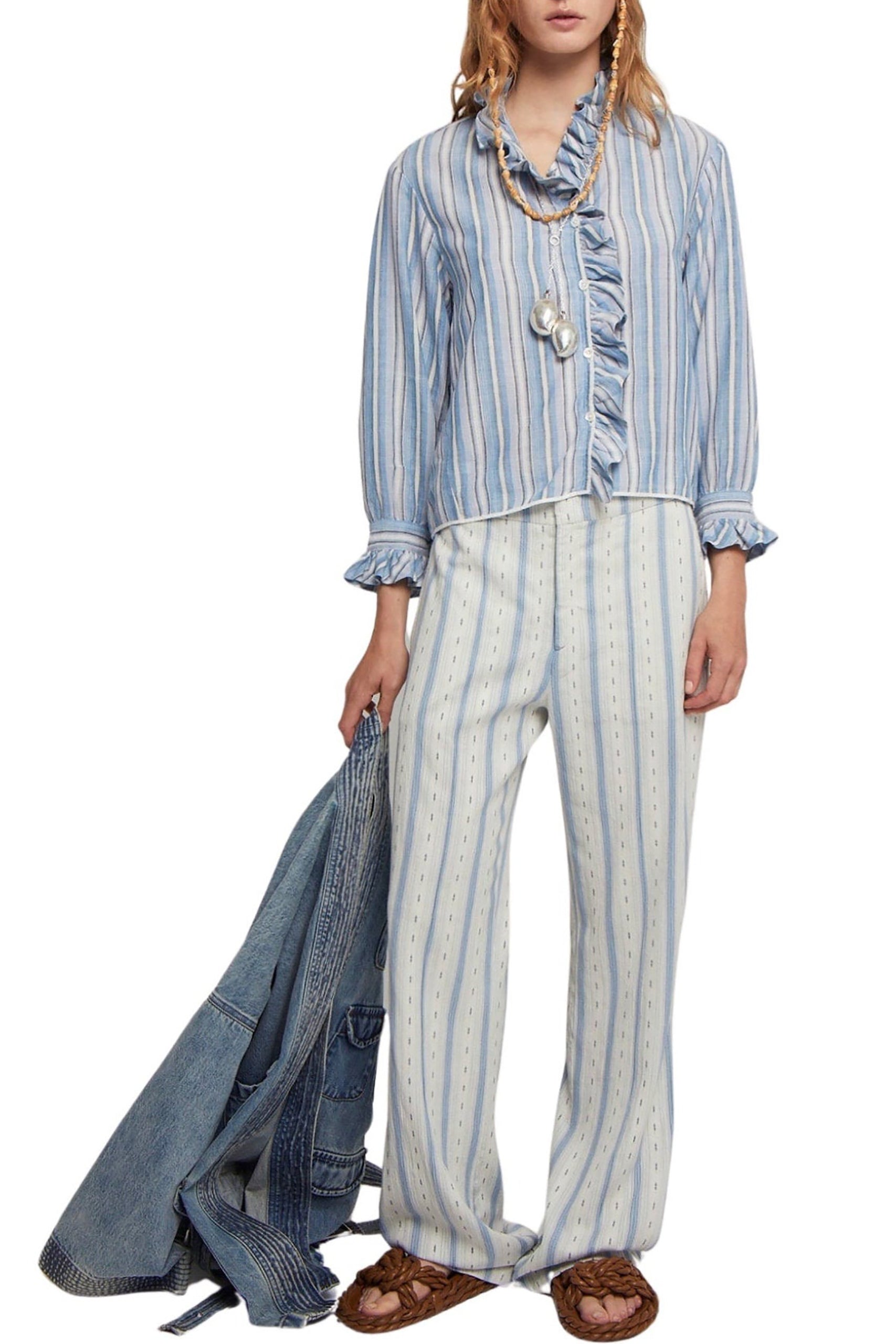 Pantalon Souky décontracté coupe droite - Blue