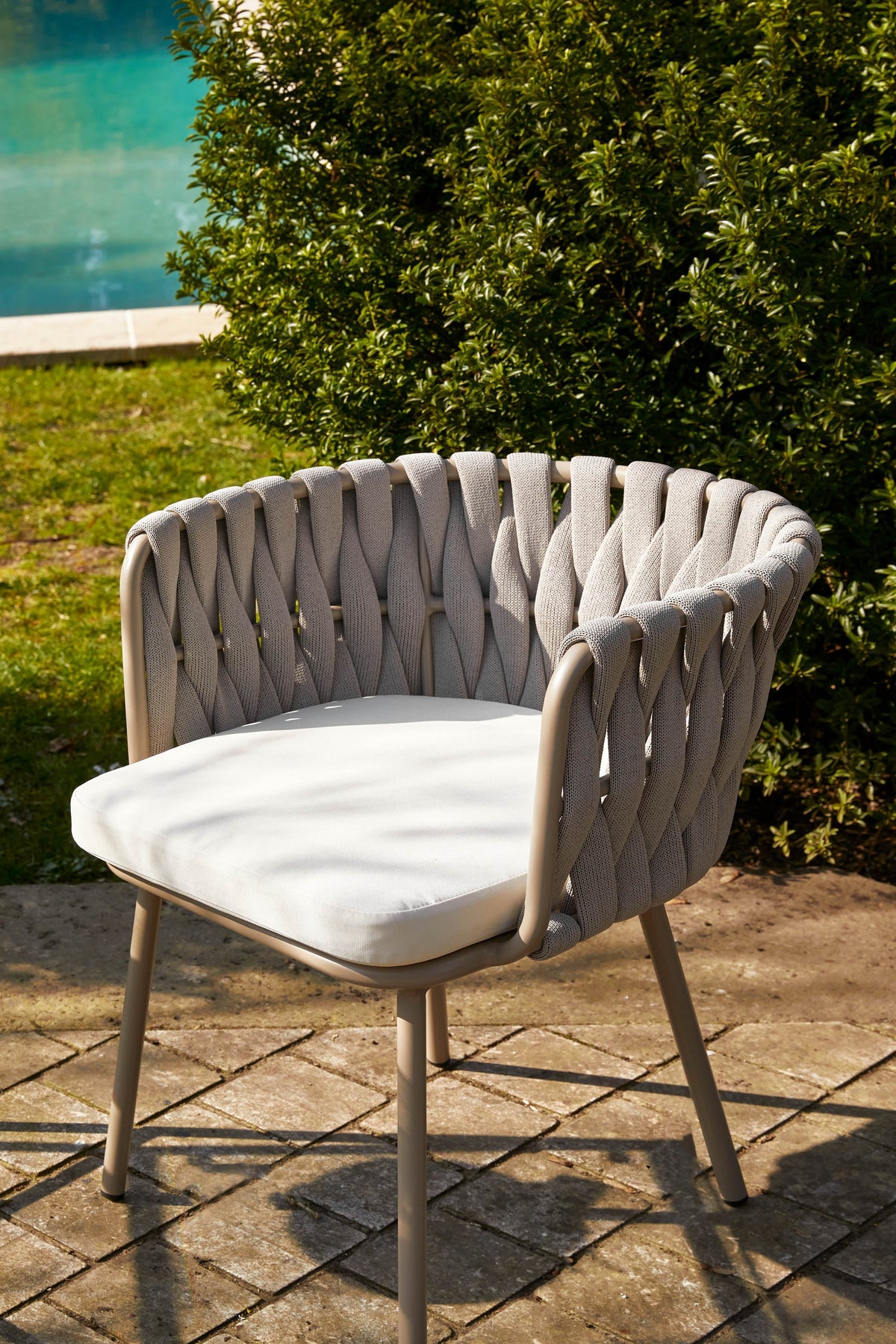 Chaise de jardin Hamptons - Blanc Écru