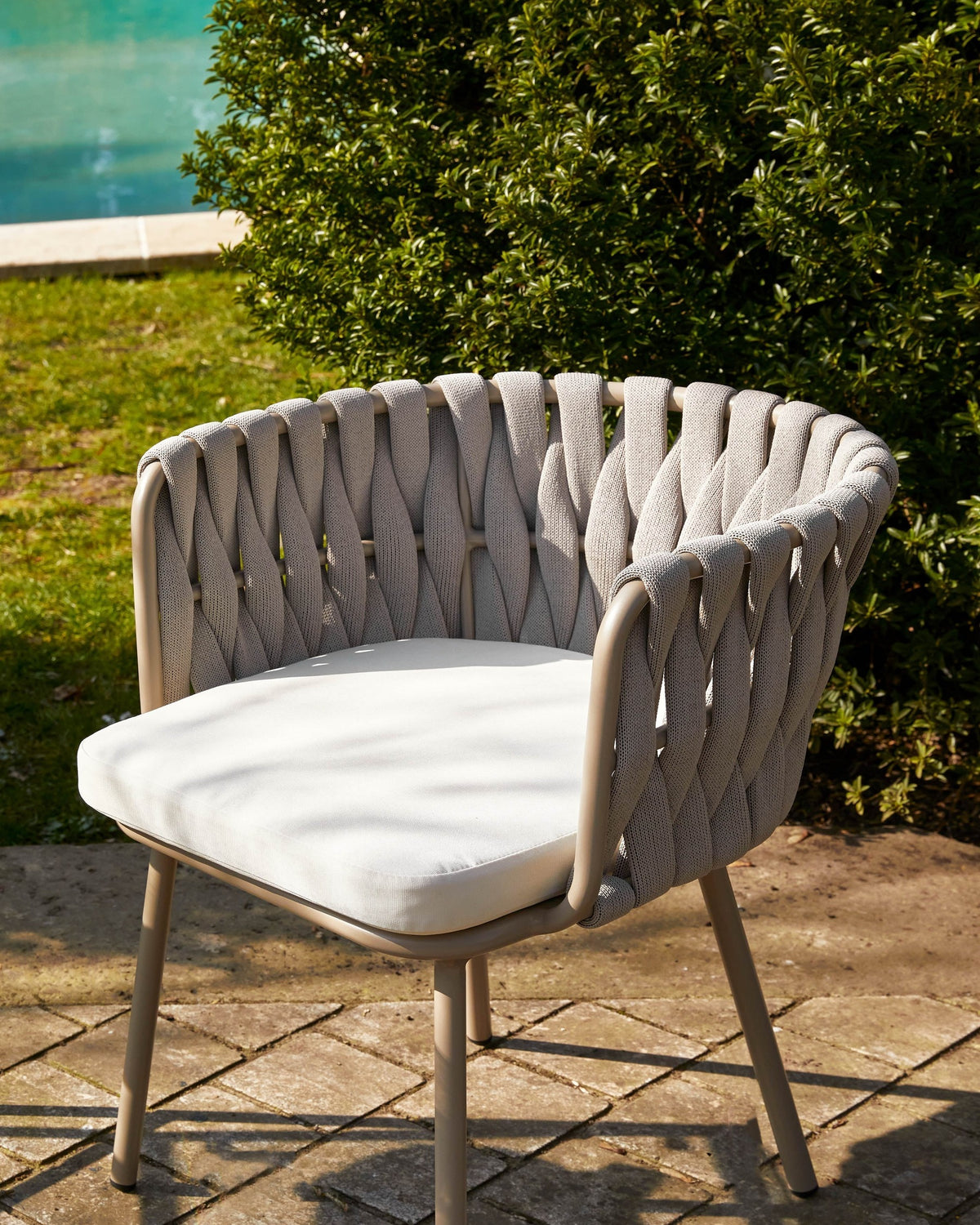 Chaise de jardin Hamptons - Blanc Écru