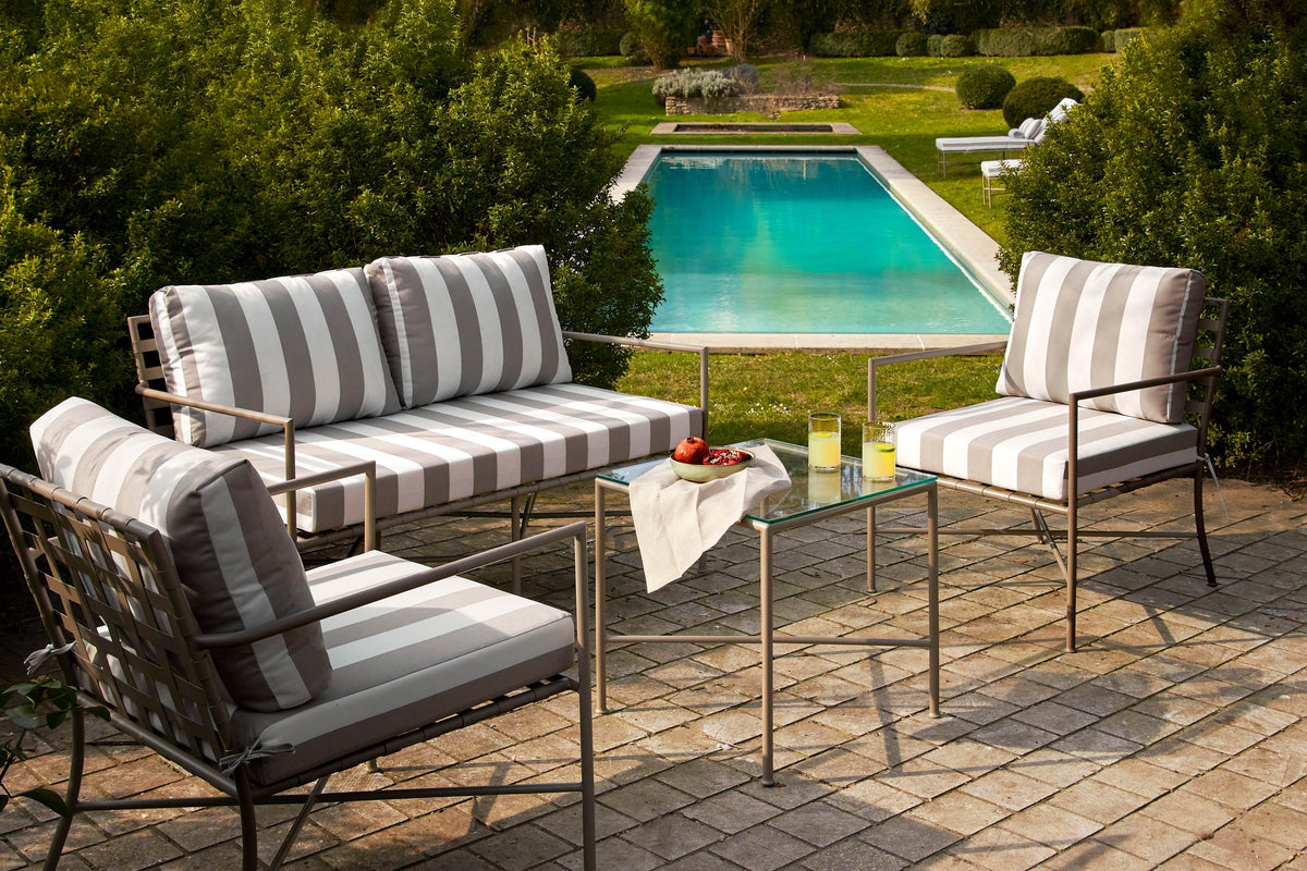 Fauteuil de jardin Bel Air - Taupe Rayé