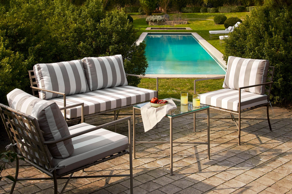 Fauteuil de jardin Bel Air - Taupe Rayé