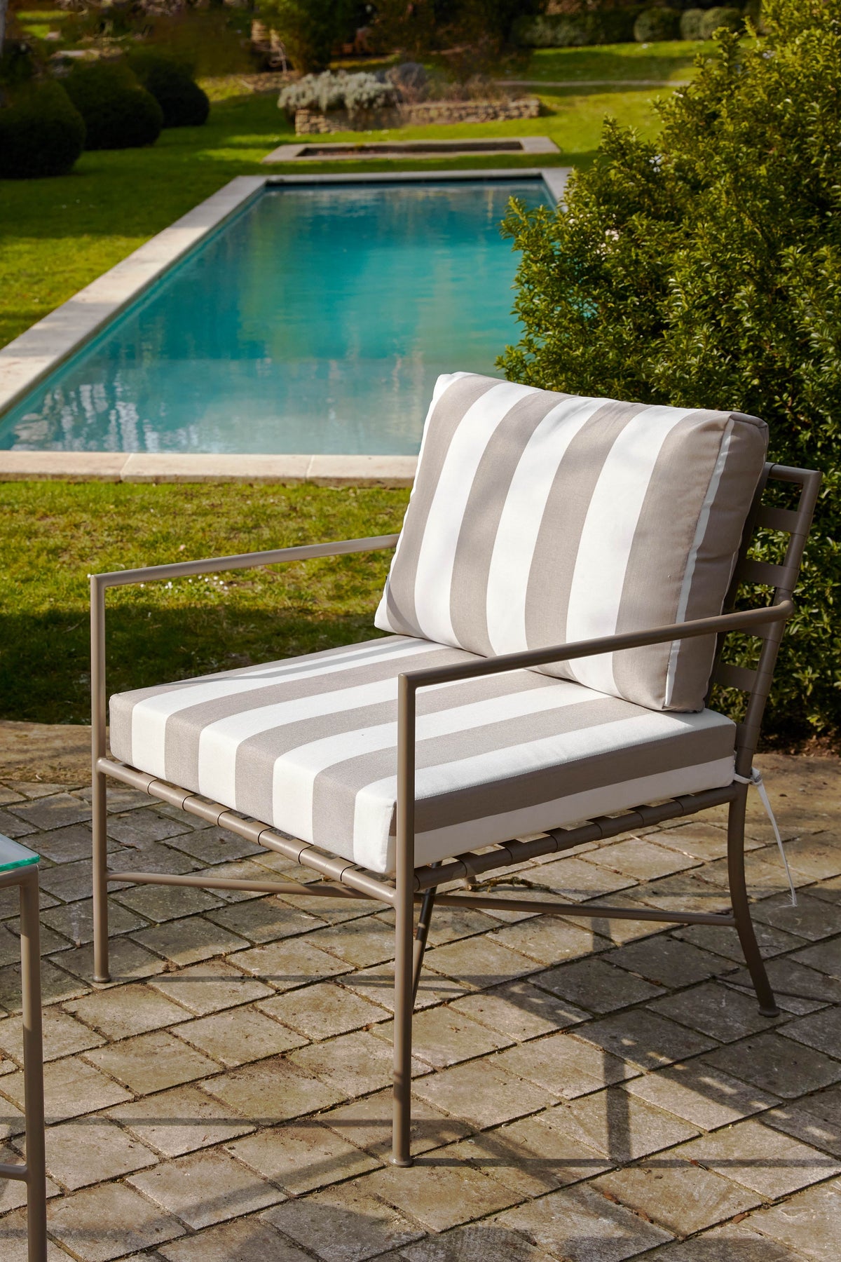 Fauteuil de jardin Bel Air - Taupe Rayé