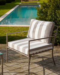Fauteuil de jardin Bel Air - Taupe Rayé