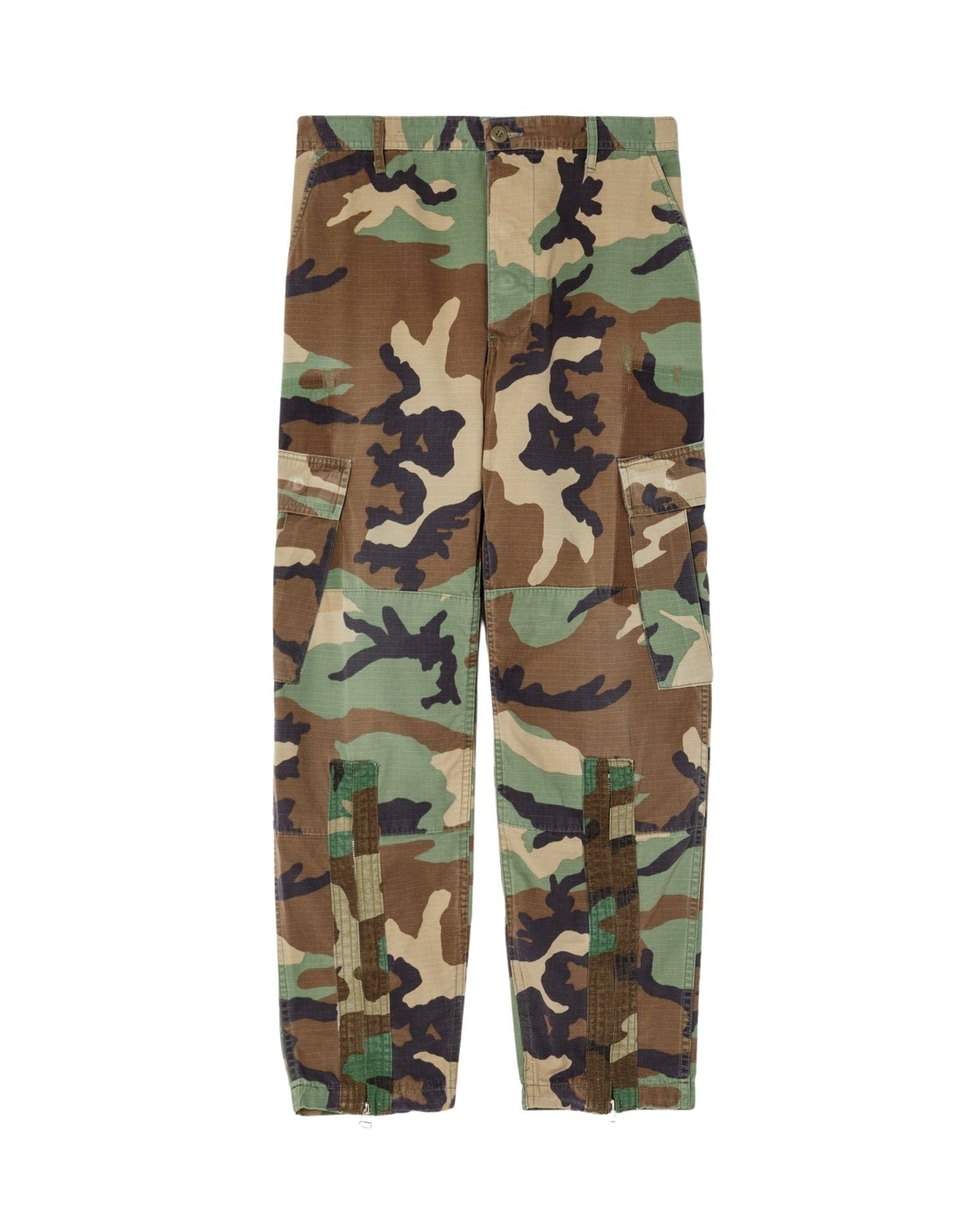 Recycled cargo trousers - Olive Camo