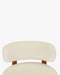Fauteuil ou pouf Platon - Blanc Avoine Bouclé