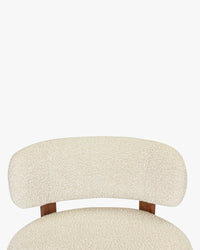 Fauteuil ou pouf Platon - Blanc Avoine Bouclé