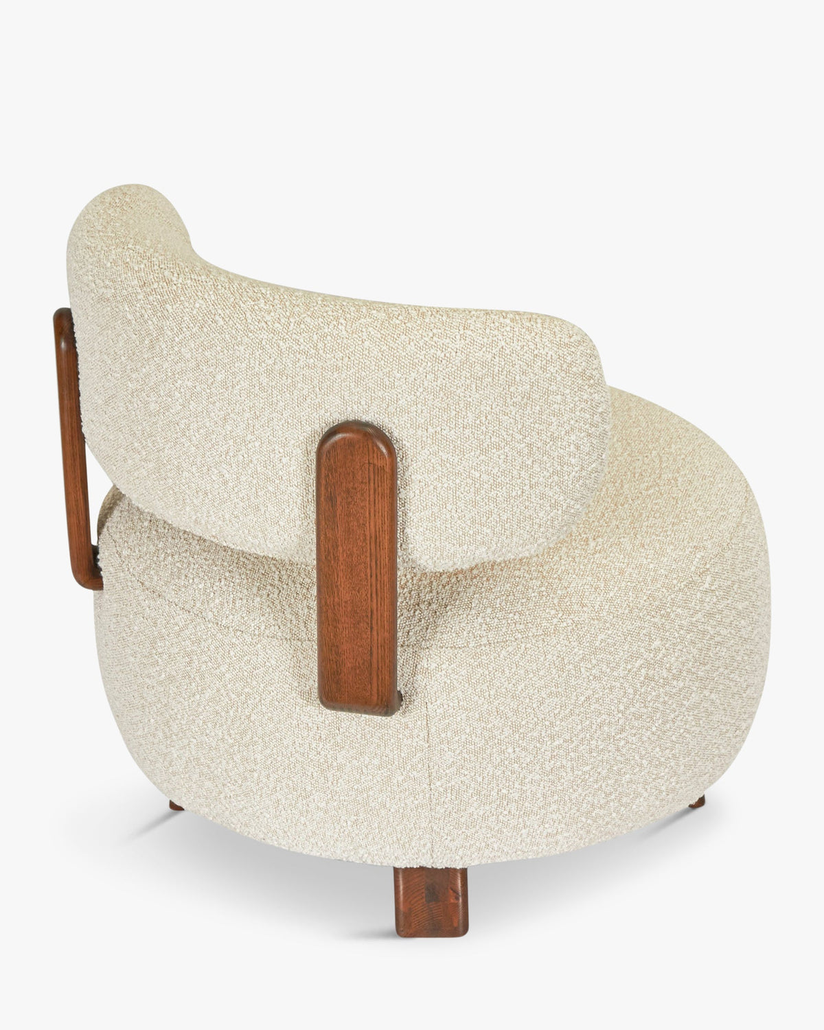 Fauteuil ou pouf Platon - Blanc Avoine Bouclé