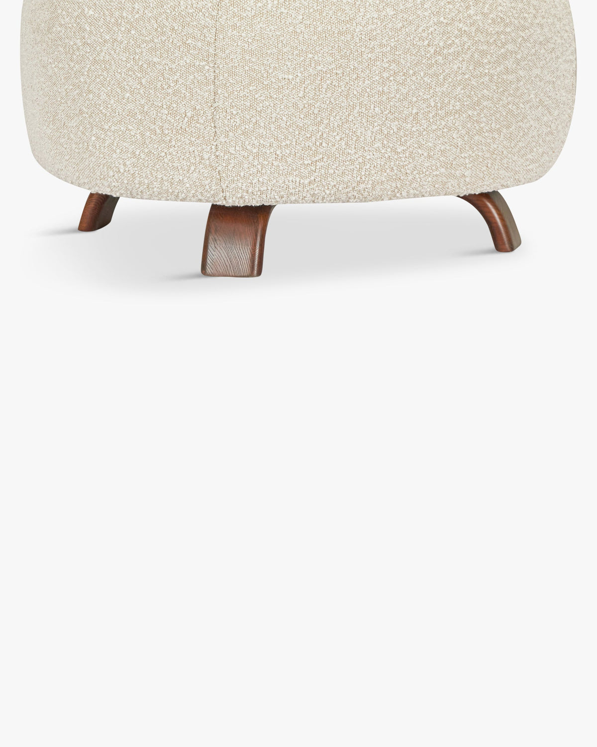 Fauteuil ou pouf Platon - Blanc Avoine Bouclé
