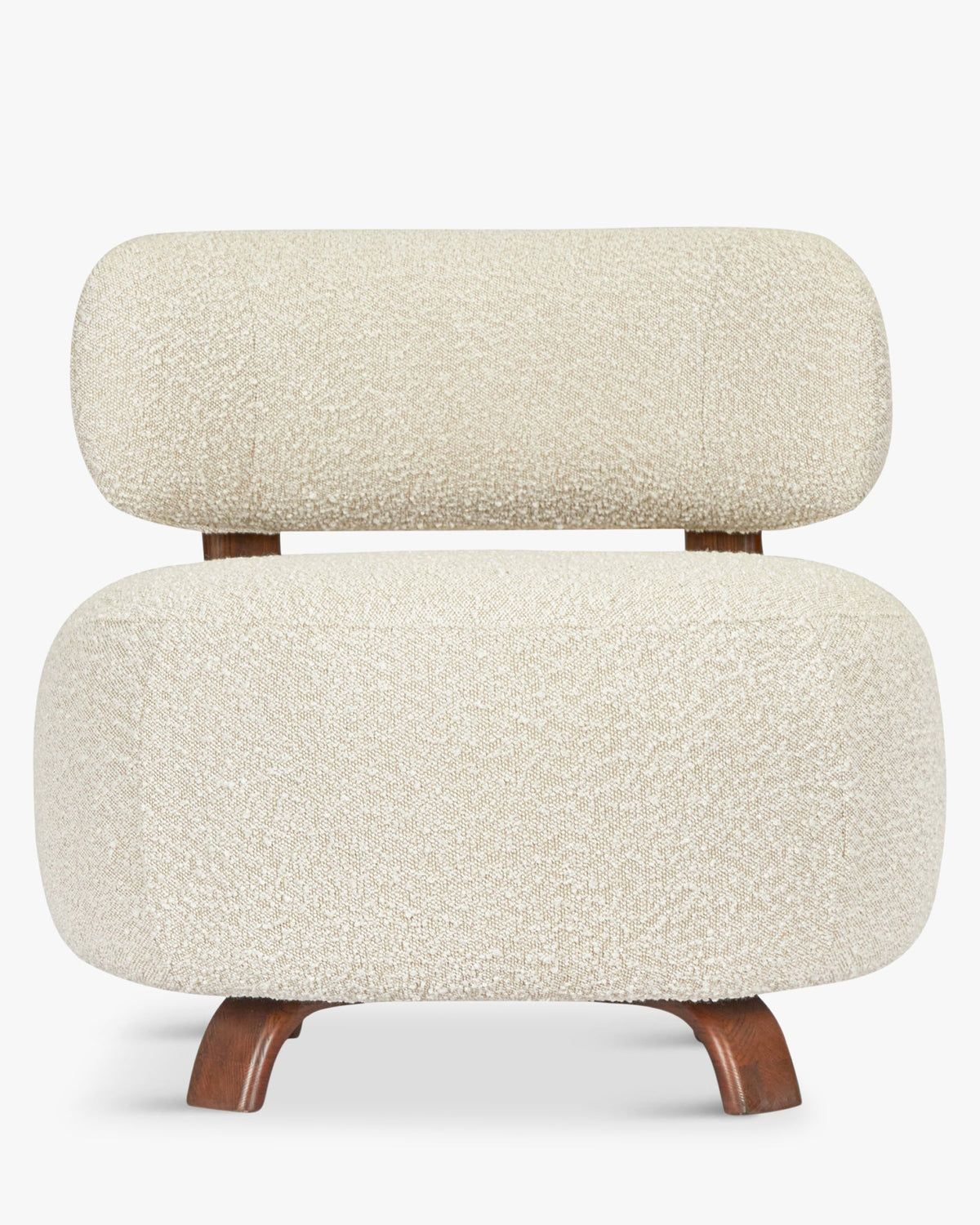 Fauteuil ou pouf Platon - Blanc Avoine Bouclé