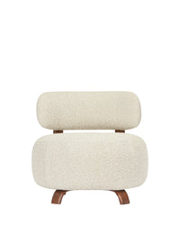 Fauteuil ou pouf Platon - Blanc Avoine Bouclé