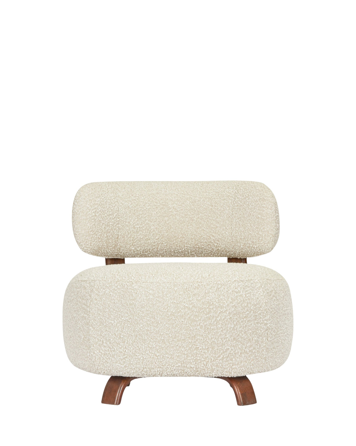 Fauteuil ou pouf Platon - Blanc Avoine Bouclé
