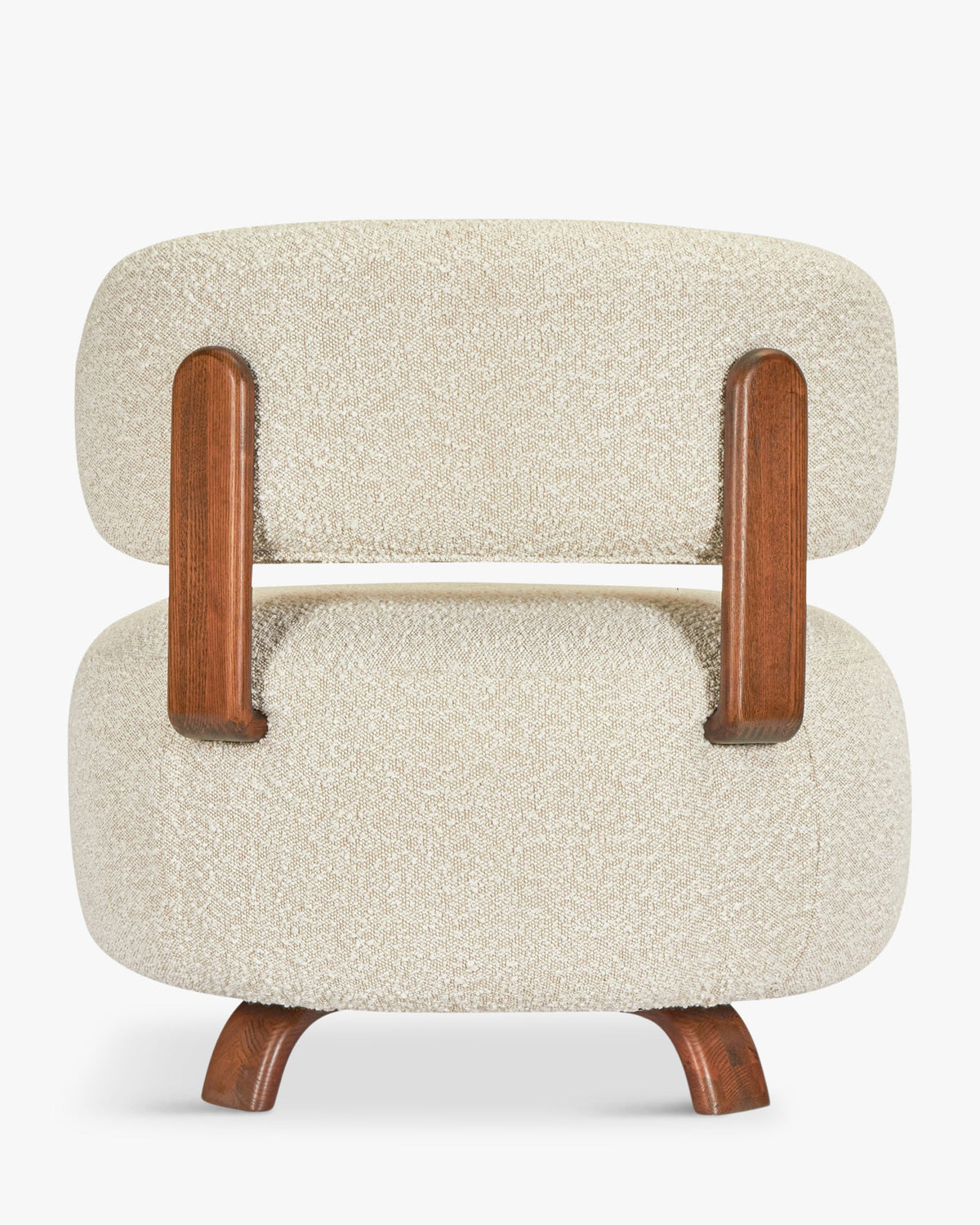 Fauteuil ou pouf Platon - Blanc Avoine Bouclé