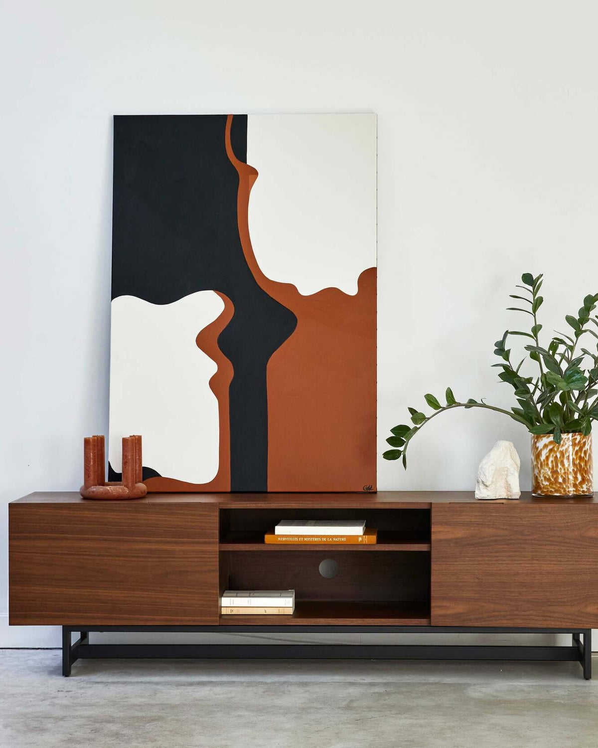 Meuble TV Stark en bois - Noyer