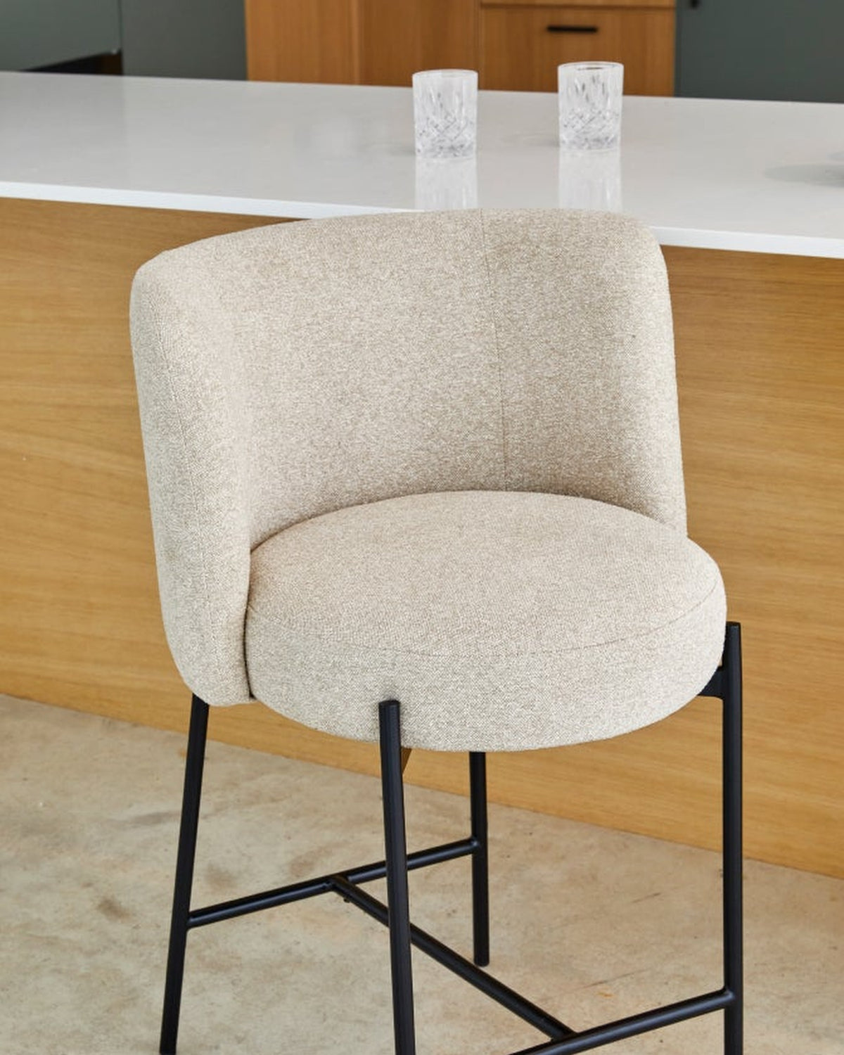 Tabouret de bar Ray - Beige Sésame