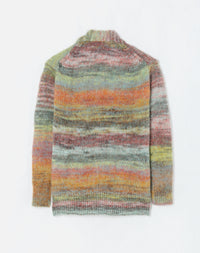 90's oversized cardigan - Lime Space Dye