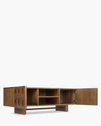 Meuble TV Cooper en bois - Bois noyer