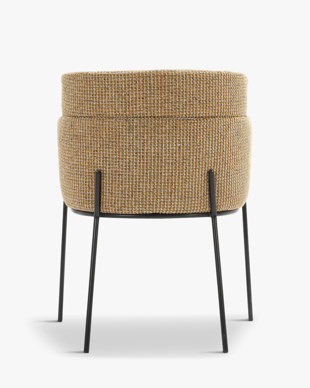 Chaise design Baron - Tweed jaune miami & Métal Noir