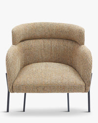 Chaise design Baron - Tweed jaune miami & Métal Noir