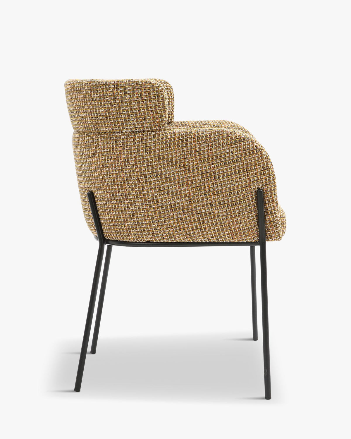 Chaise design Baron - Tweed jaune miami & Métal Noir