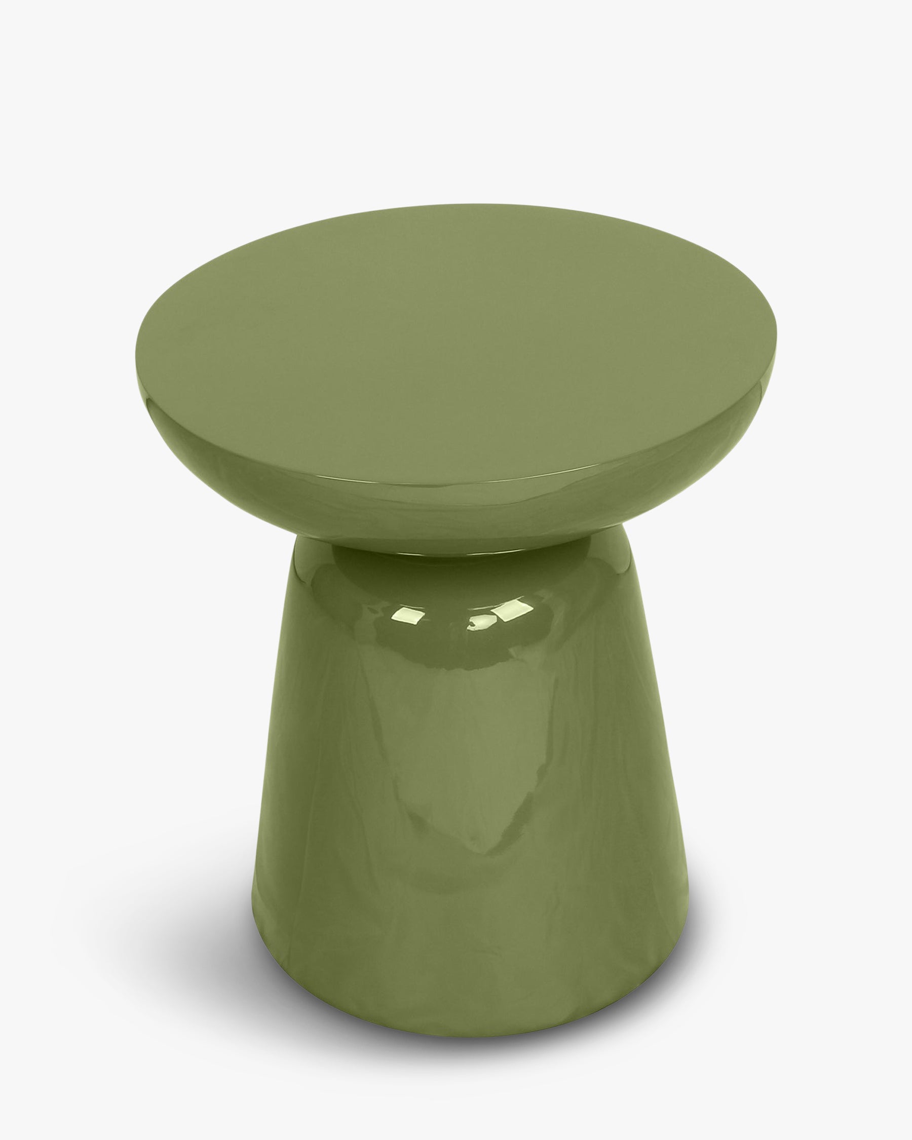 Meuble d'appoint Cersei en fibre de verre à effet brillant - Vert