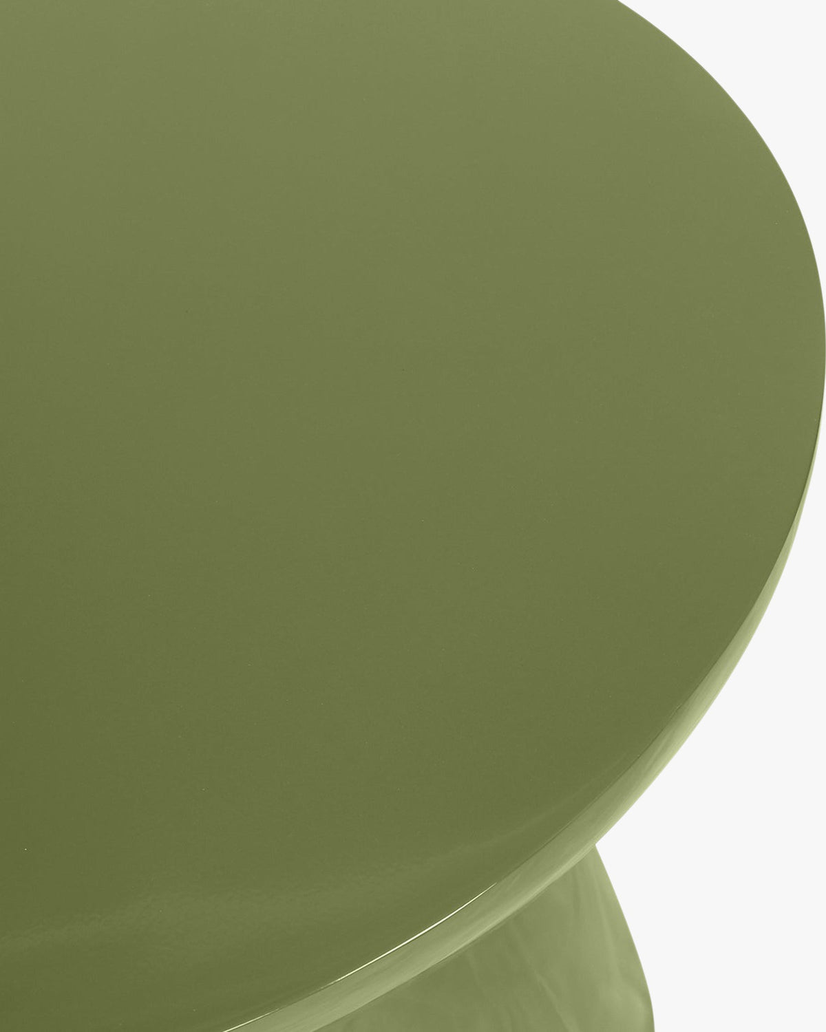 Meuble d'appoint Cersei en fibre de verre à effet brillant - Vert