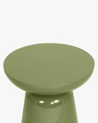 Meuble d'appoint Cersei en fibre de verre à effet brillant - Vert
