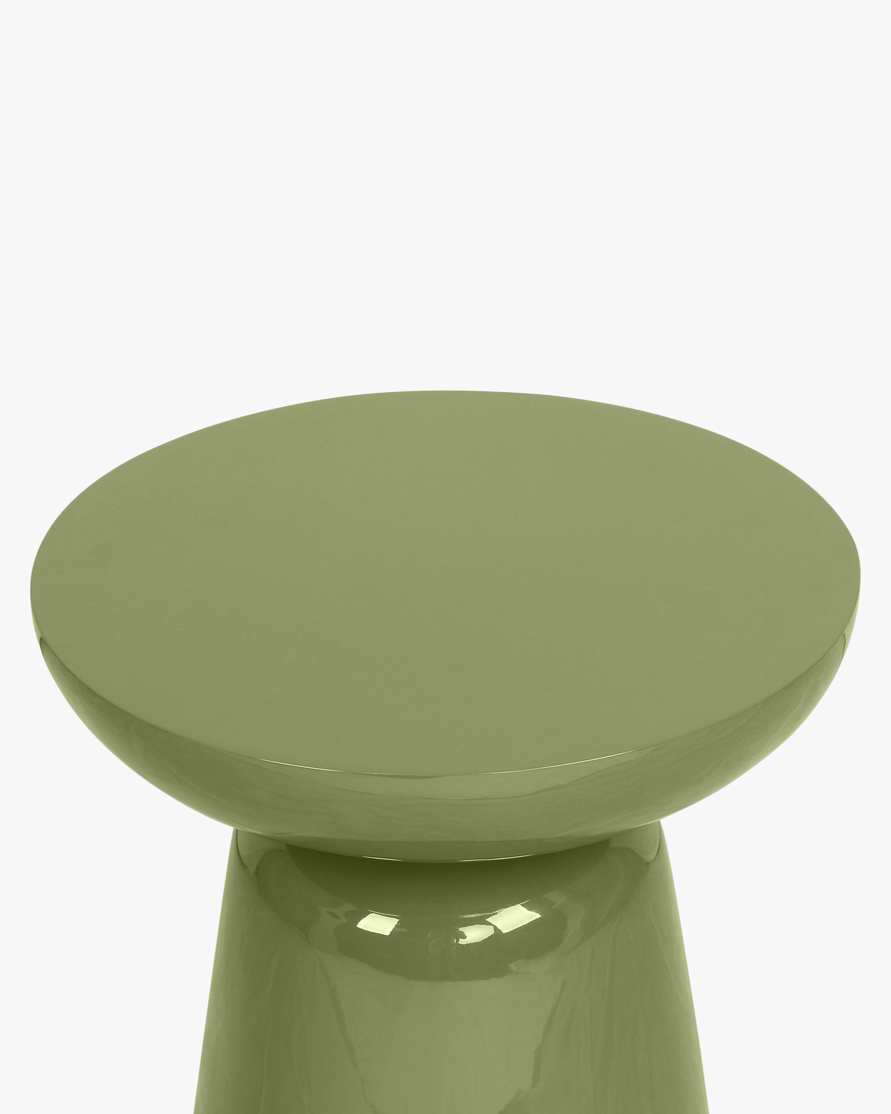 Meuble d'appoint Cersei en fibre de verre à effet brillant - Vert