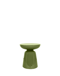 Meuble d'appoint Cersei en fibre de verre à effet brillant - Vert