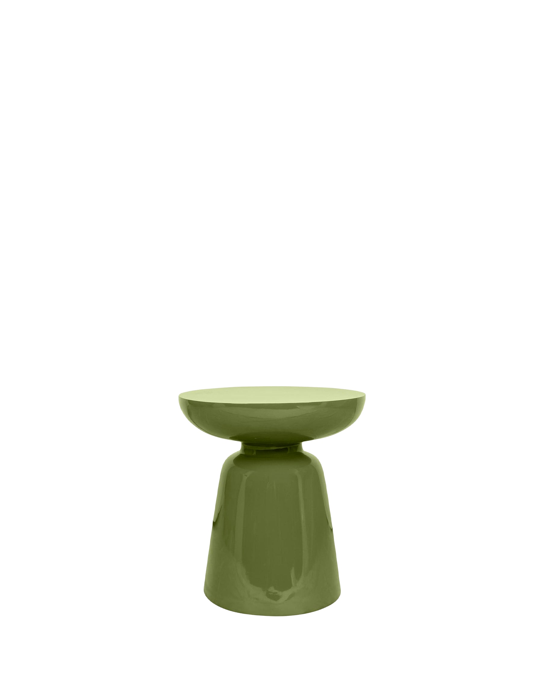 Meuble d'appoint Cersei en fibre de verre à effet brillant - Vert