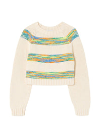 Baby Raglan jumper - Ivory Space Dye
