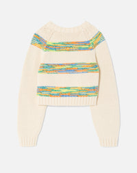 Baby Raglan jumper - Ivory Space Dye