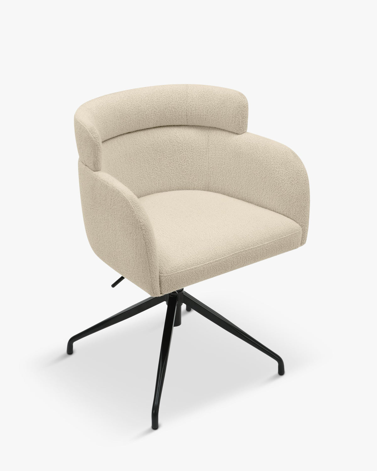 Chaise de bureau rotative Baron - Blanc Bouclette
