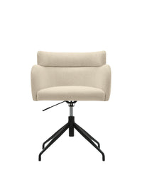 Chaise de bureau rotative Baron - Blanc Bouclette