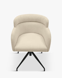 Chaise de bureau rotative Baron - Blanc Bouclette