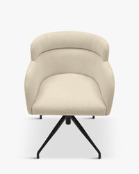 Chaise de bureau rotative Baron - Blanc Bouclette