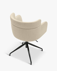 Chaise de bureau rotative Baron - Blanc Bouclette