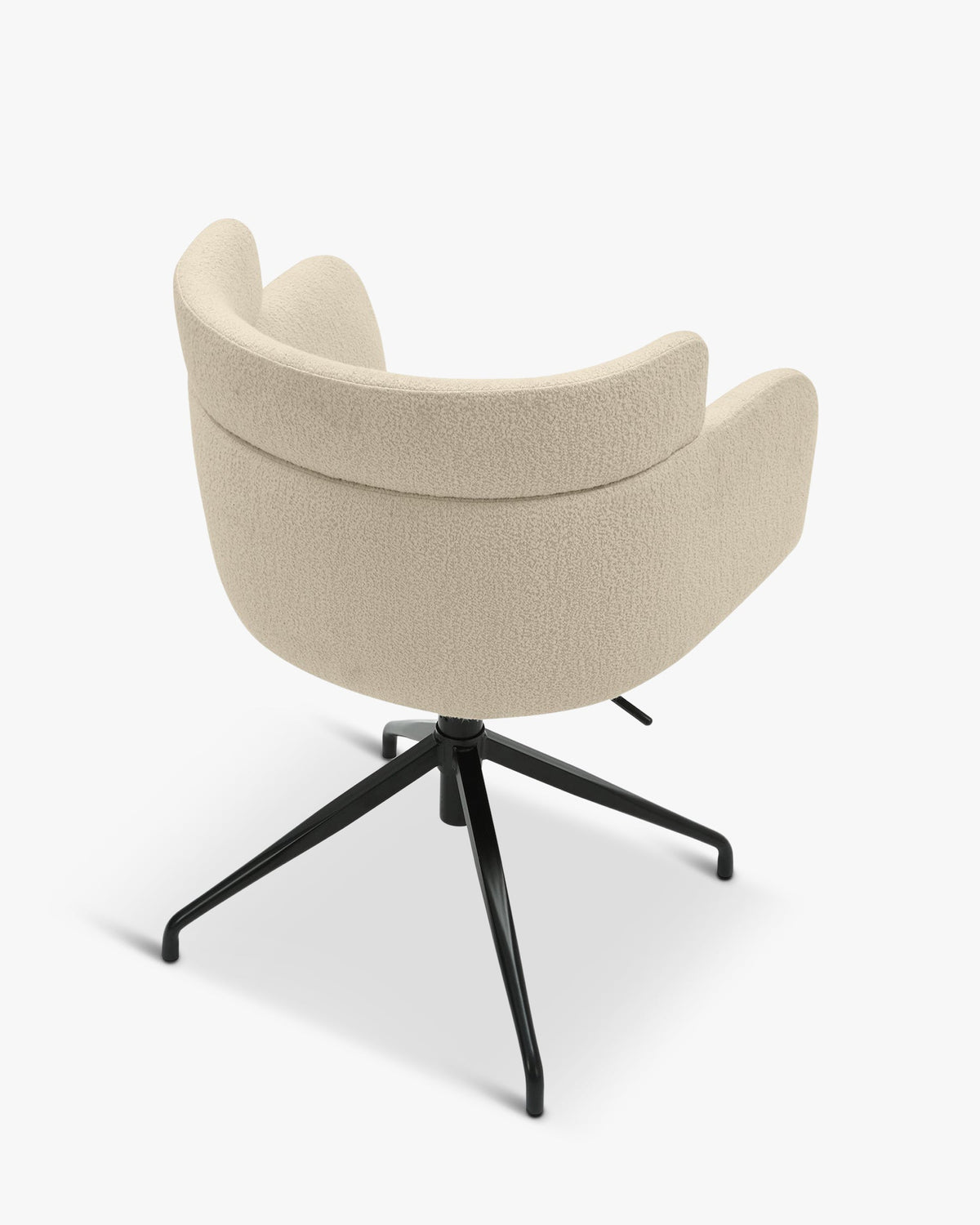 Chaise de bureau rotative Baron - Blanc Bouclette