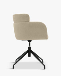 Chaise de bureau rotative Baron - Blanc Bouclette