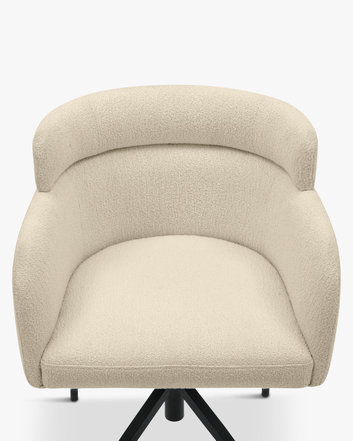 Chaise de bureau rotative Baron - Blanc Bouclette