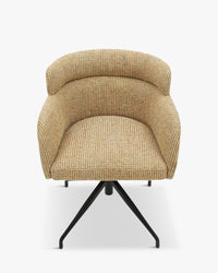 Chaise de bureau rotative Baron - Tweed jaune Miami