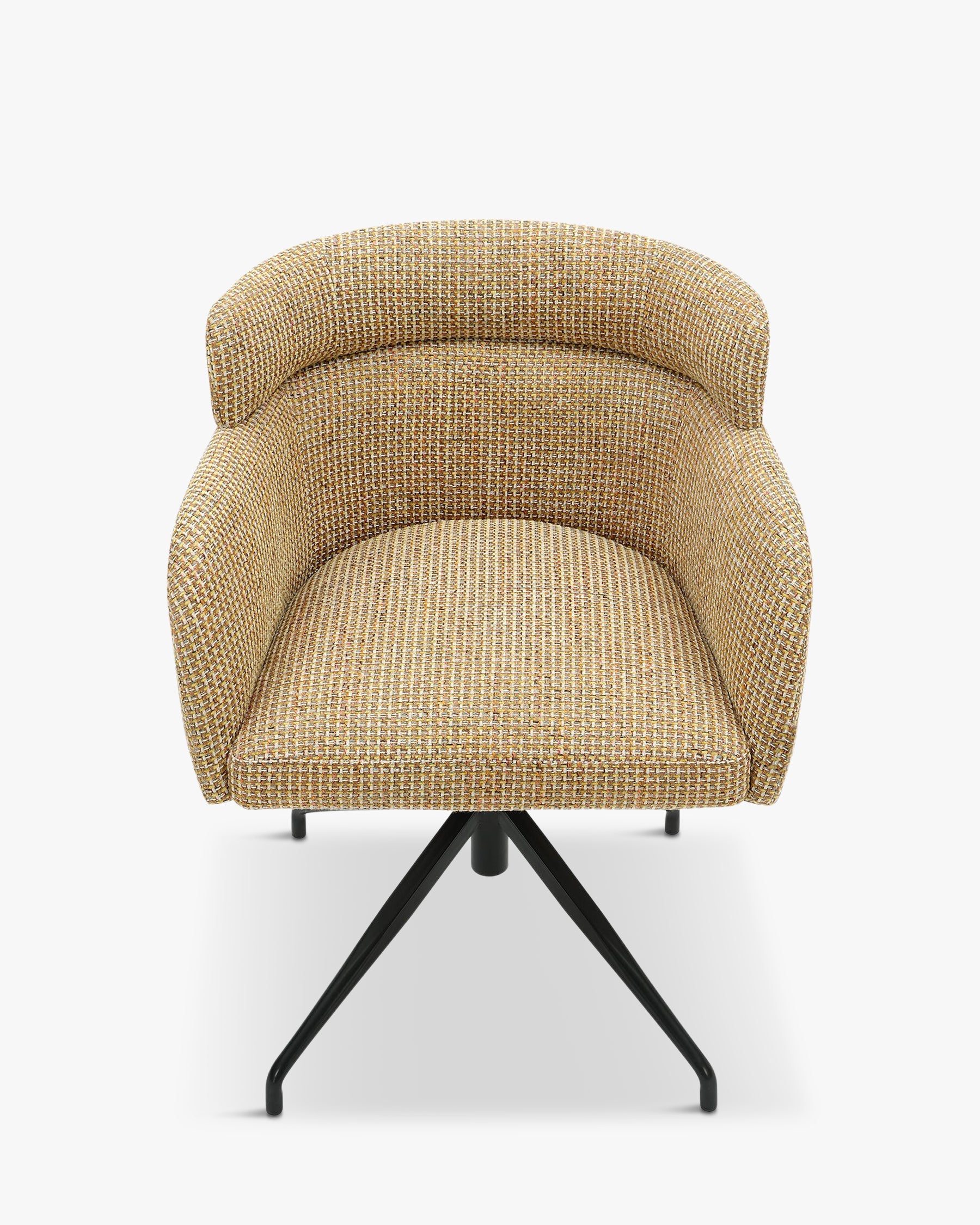 Chaise de bureau rotative Baron - Tweed jaune Miami