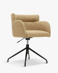 Chaise de bureau rotative Baron - Tweed jaune Miami