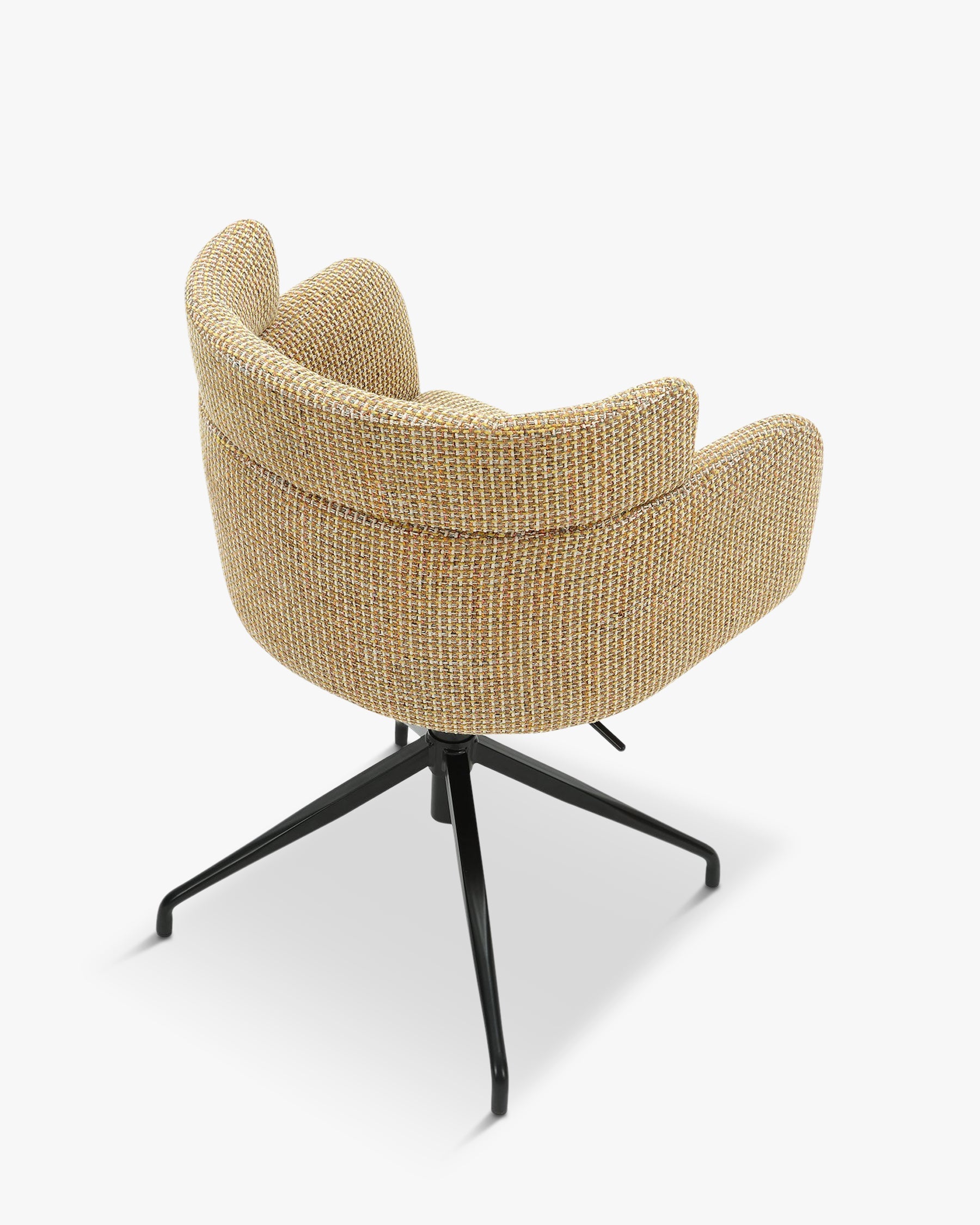 Chaise de bureau rotative Baron - Tweed jaune Miami