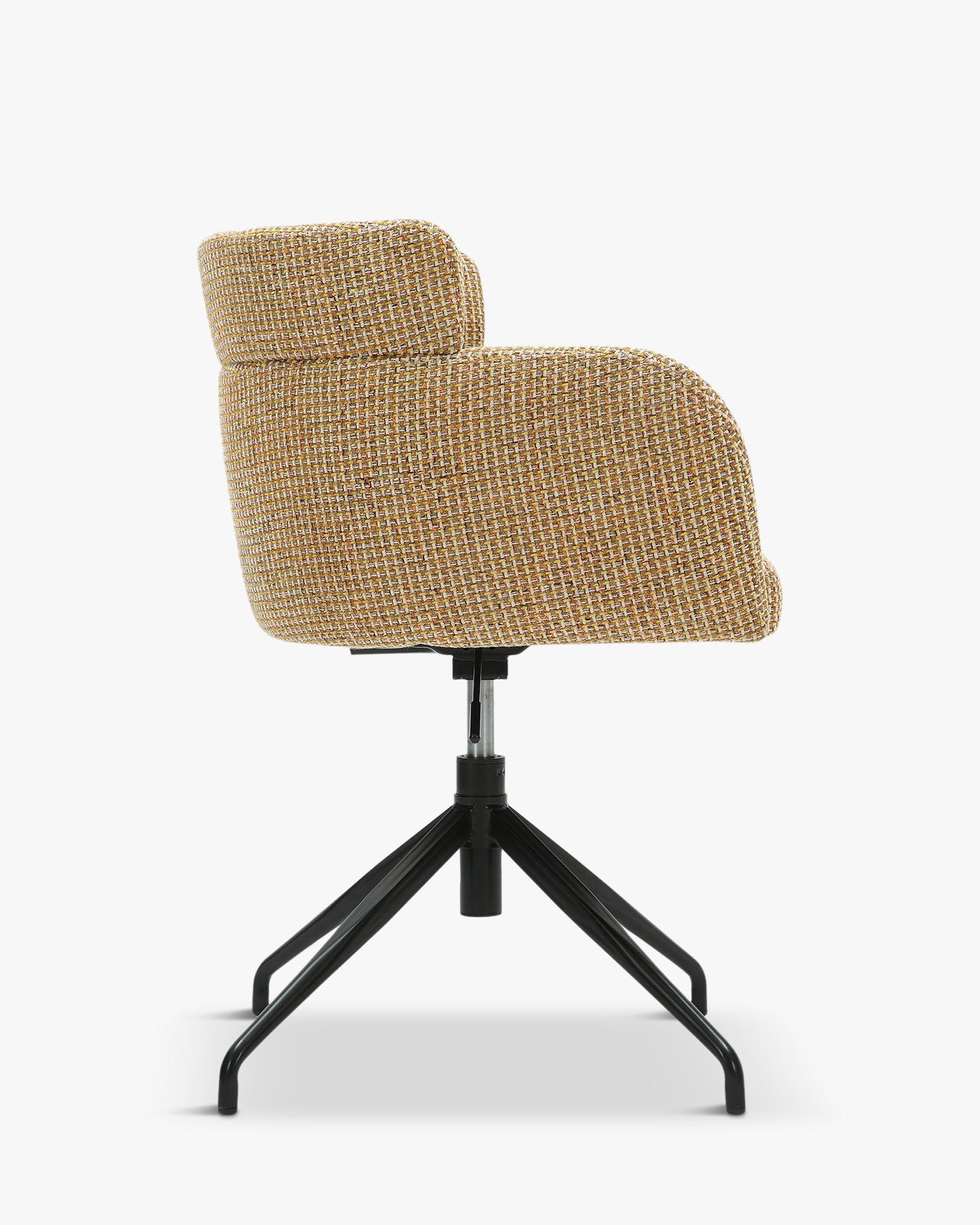Chaise de bureau rotative Baron - Tweed jaune Miami